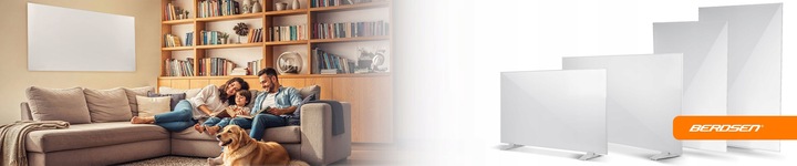 Grzejnik na podczerwień promiennik podczerwieni 720W BERDSEN + nogi