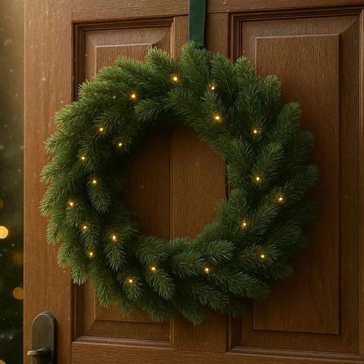 Wieniec LED 40cm zielony na baterie