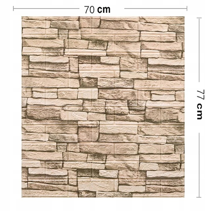 x10 PANELE ŚCIENNE SAMOPRZYLEPNE KAMIEŃ CEGŁA TAPETA MUR IMITACJA 3D SALON