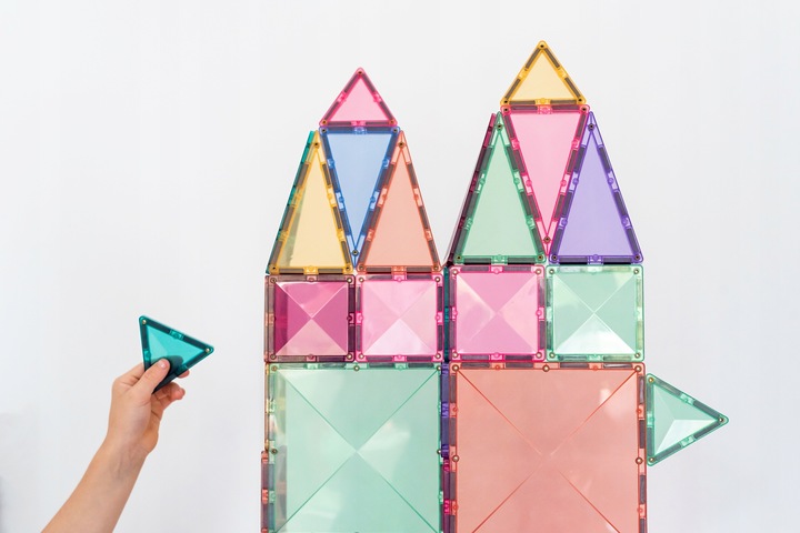 klocki magnetyczne Pastel Starter Pack 64 el. Connetix zestaw startowy