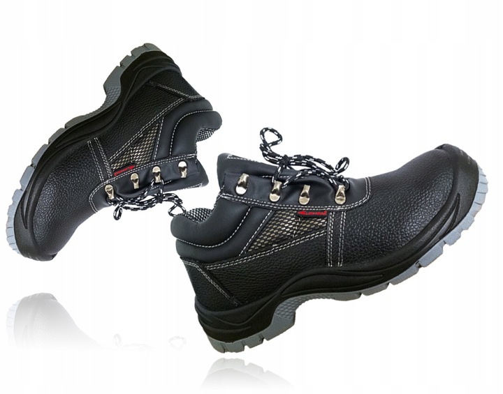 Męskie Robocze Buty Trzewiki Chroniące Palce Lekkie z Noskiem Stalowym S1