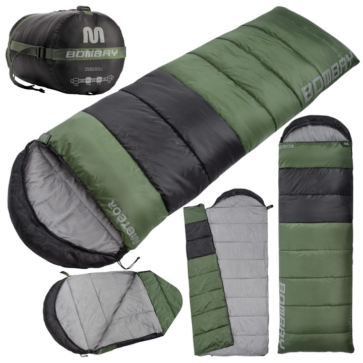 Śpiwór Turystyczny Duży Ciepły Mumia Kołdra Kempingowy Pod Namiot METEOR