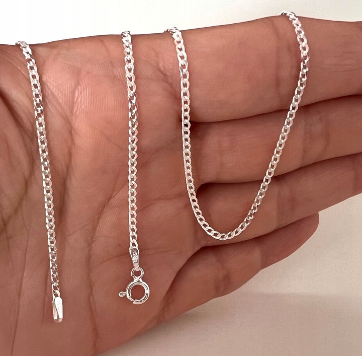 SREBRNY MĘSKI ŁAŃCUSZEK PANCERKA 020/55cm SREBRO 925 DLA NIEGO