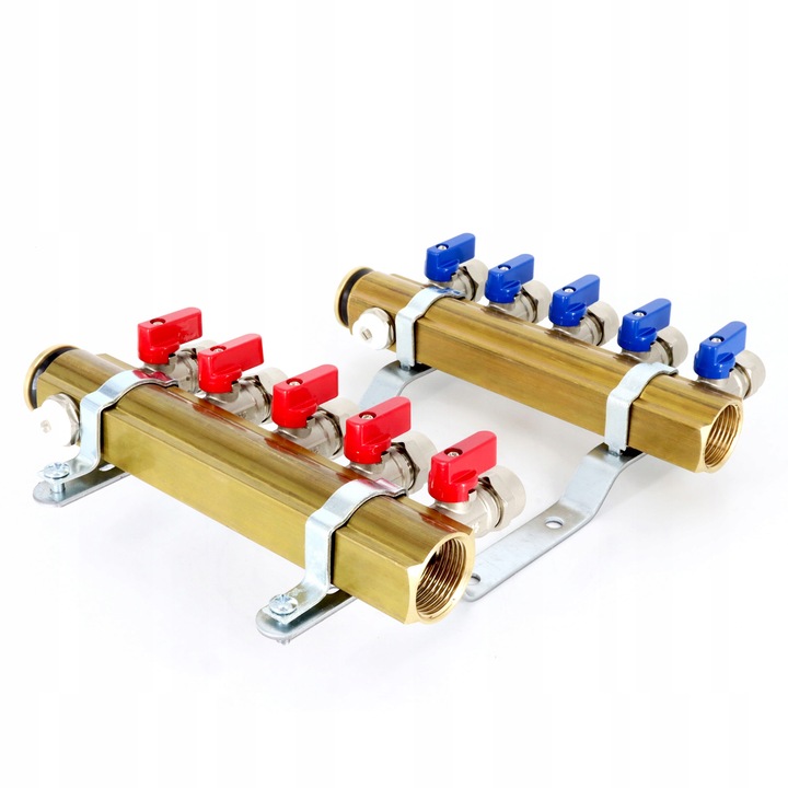 Rozdzielacz C.O. 5 obwodów zaworki PEX odpowietrzniki DO GRZEJNIKÓW