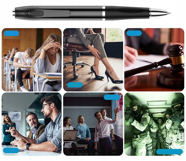 Ukryta kamera szpiegowska długopis Full HD mini