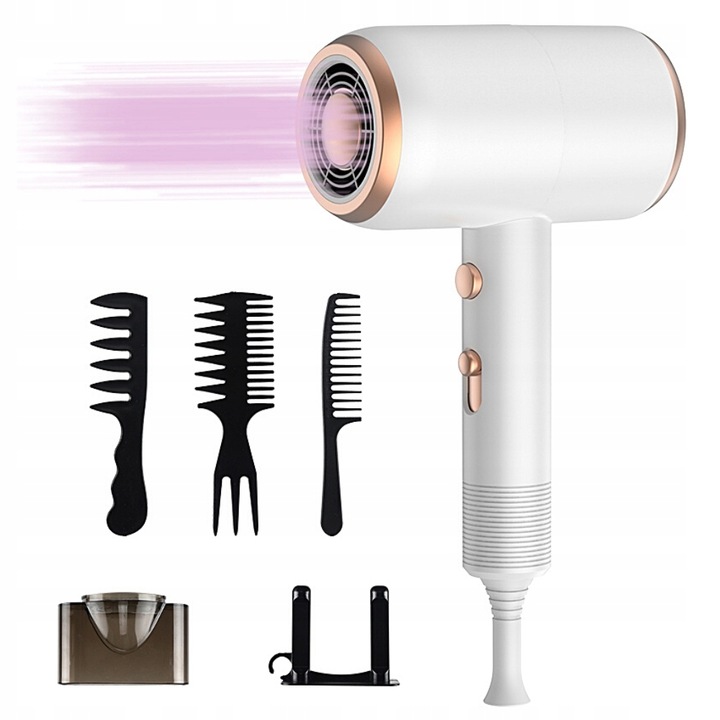 SUSZARKA DO WŁOSÓW z zimnym nadmuchem jonizacja dyfuzor moc 1800W nie puszy