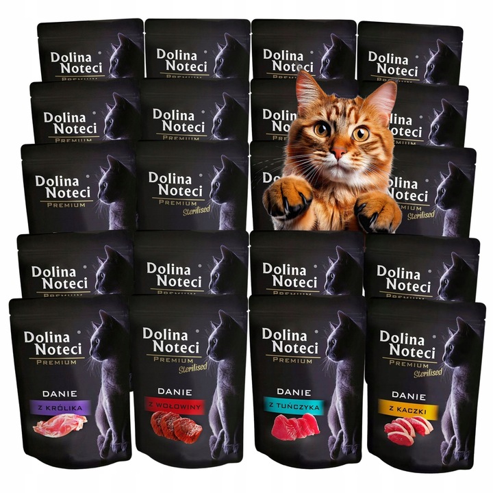DOLINA NOTECI MOKRA KARMA DANIE DLA KOTA MIX SMAKÓW 20X85G BEZ ZBÓŻ