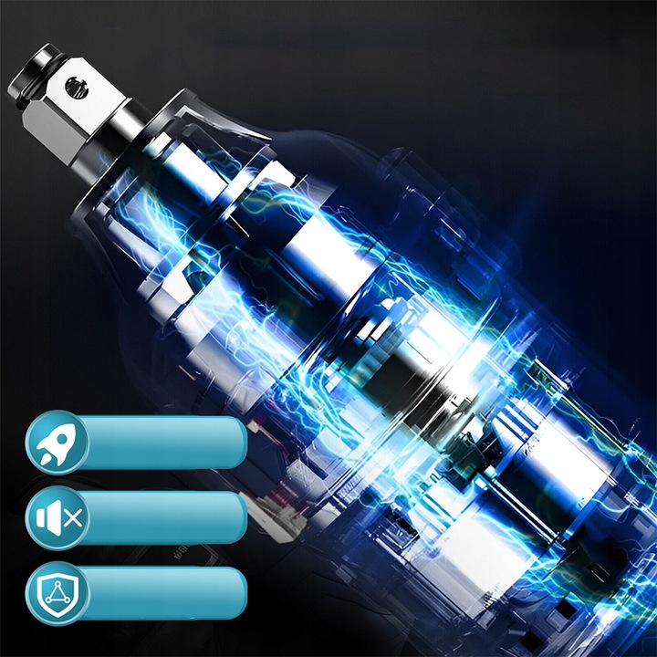 AKUMULATOROWY KLUCZ UDAROWY BEZSZCZOTKOWY 650Nm 1280W + 3x BATERIA 18V