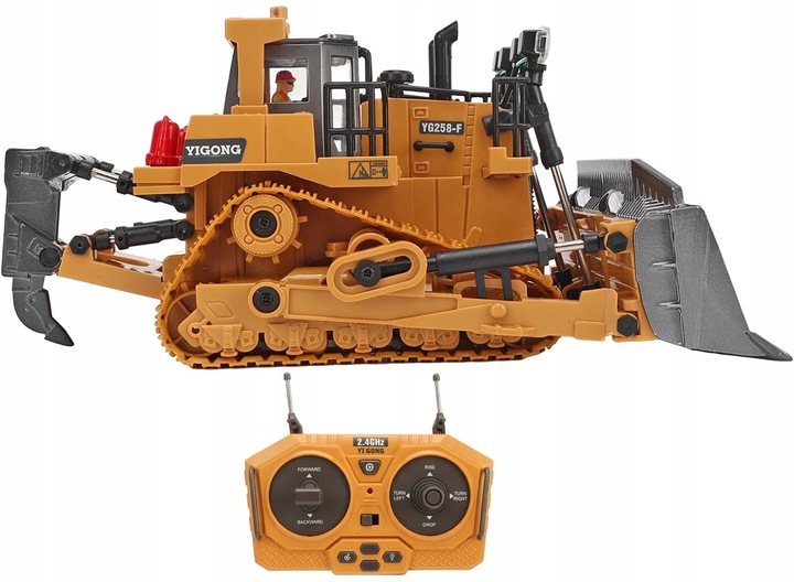 SPYCHACZ RC BULDOŻER ZDALNIE STEROWANY PILOT MASZYNA BUDOWLANA KOPARKA