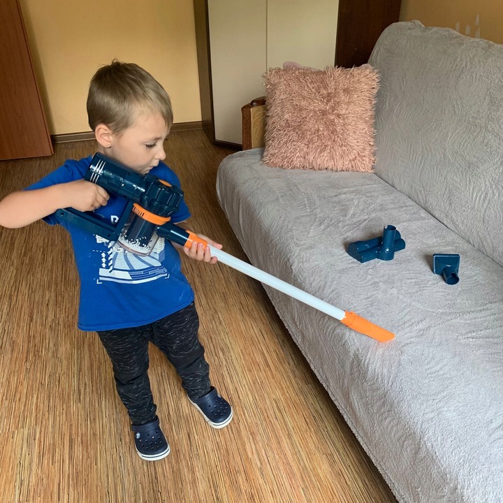 Odkurzacz Pionowy dla Dzieci z Dźwiękiem 2w1 i Ręczny Funkcja Ssania Dźwięk