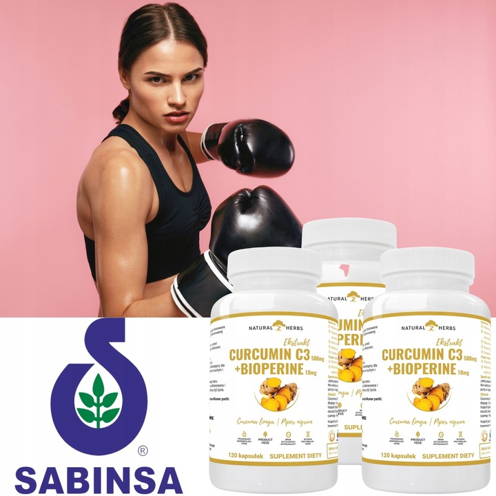 KURKUMINA + PIPERYNA CURCUMIN C3 turmeric 3x120k