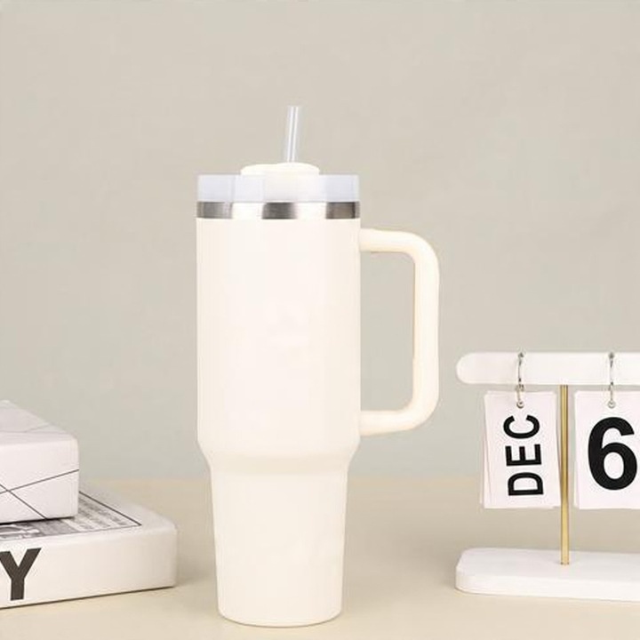 1200ML KUBEK TERMICZNY ZE SŁOMKĄ I USTNIKIEM TERMOS DO SAMOCHODU