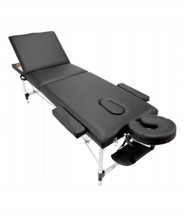 Łóżko Stół Masażu Składany Przenośny Aluminiowy 3 Segmentowy Leżanka