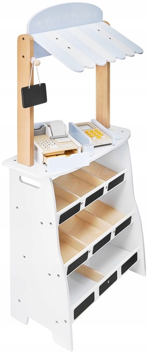 Edukacyjna Zabawka Dla Dzieci Drewniany Stragan z Kasą i Terminalem