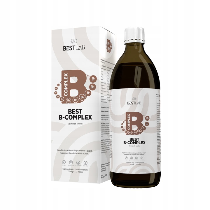 Best B-Complex methyl w płynie 500 ml Best Lab + GRATIS