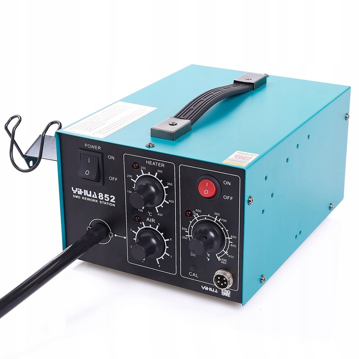 STACJA LUTOWNICZA LUTOWNICA 2W1 HOT-AIR 852 Z KOMPRESOREM TECHREBAL 660W