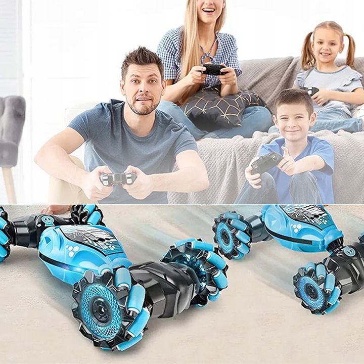 AUTO KASKADERSKIE SAMOCHÓD STEROWANY RĘKĄ GESTAMI +PILOT - AUTO 4X4 LED