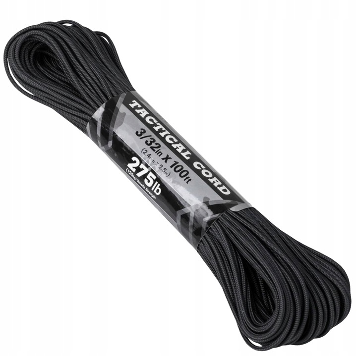 Linka Paracord Atwood Rope MFG 275 Tactical 125 kg 2,4mm 30m Czarna