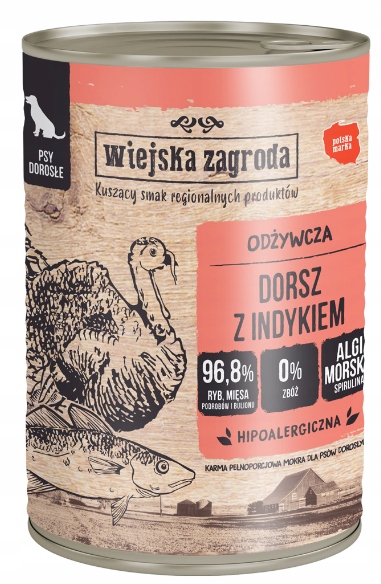 WIEJSKA ZAGRODA KARMA MOKRA MIX SMAKÓW 6x400G