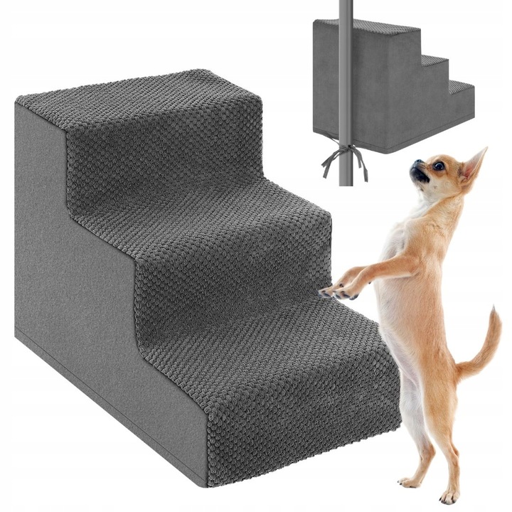 Schody Schodki Dla Psa Rampa Podest do Łóżka 3 Stopnie Bezpieczne Lovedog