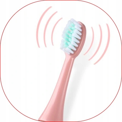 SZCZOTECZKA SONICZNA DO ZĘBÓW DLA DZIECI ELEKTRYCZNA FIOLET+KOŃCÓWKI+GRATIS