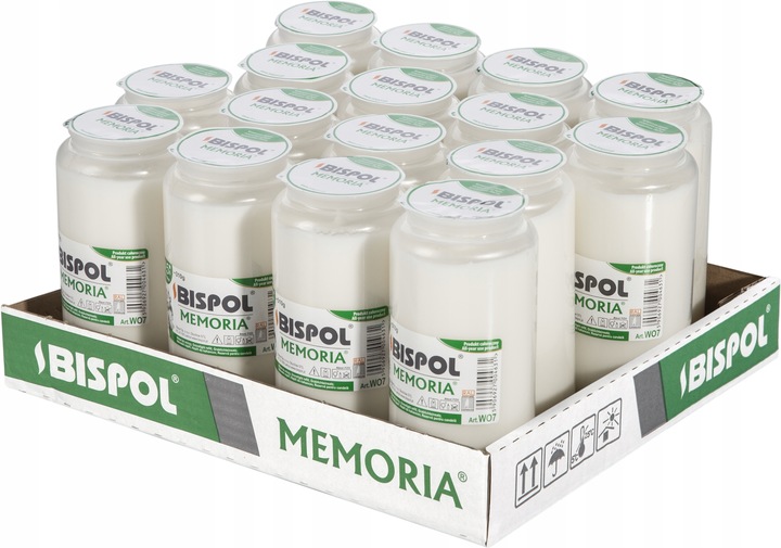 Wkłady olejowe zgrzewka 16 sztuk Memoria białe 14cm WO7