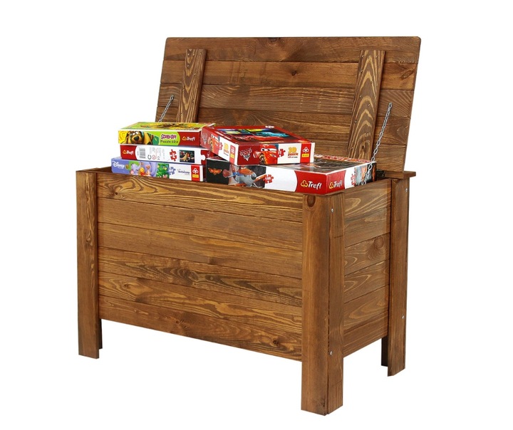 Skrzynia sosnowa skrzynia ogrodowa kufer na zabawki siedzisko pojemnik EKO