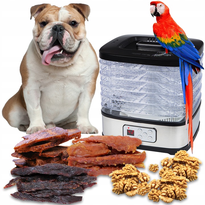 MOCNA SUSZARKA LCD DO GRZYBÓW OWOCÓW WARZYW EKO 5 SIT 240W REGULACJA ZESTAW