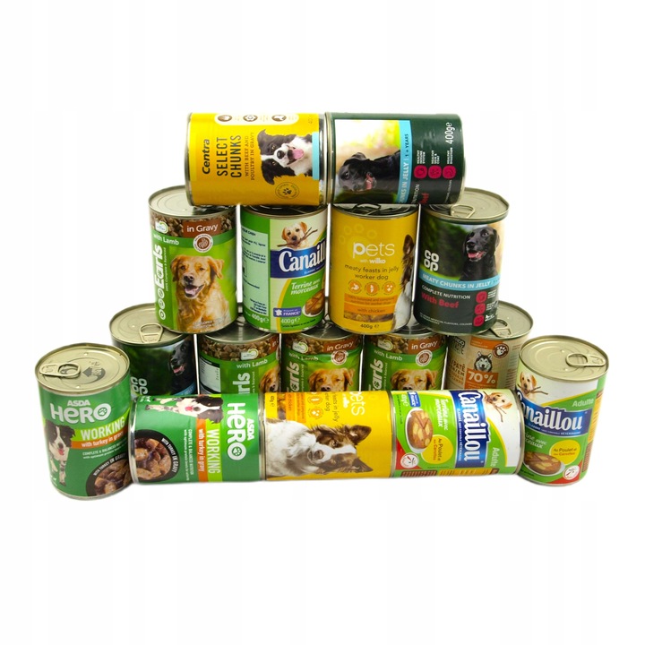 Mokra karma dla psa Puszki Zestaw Mieszany Smaków pakiet 20 szt. x 400g