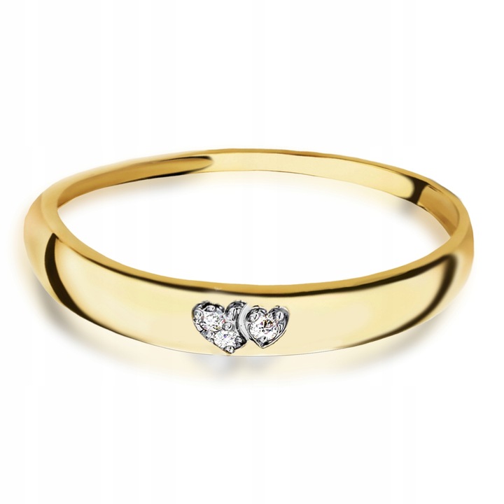 ZŁOTY PIERŚCIONEK ZARĘCZYNOWY 333 8K CYRKONIA r20