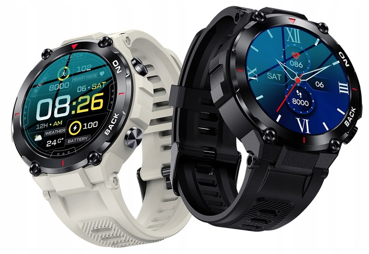 Smartwatch GRAVITY GT8-2 CZARNY Męski BRANSOLETA TĘTNO KALORIE SEN ROZMOWY