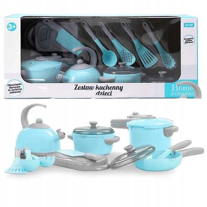 Zestaw Kuchenny dla Dzieci Zabawa w Gotowanie HOME ACCESSORIES 11 EL.