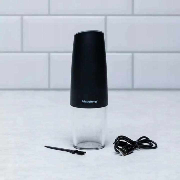 Akumulatorowy GRAWITACYJNY młynek do soli i pieprzu, Przypraw KLAUSBERG