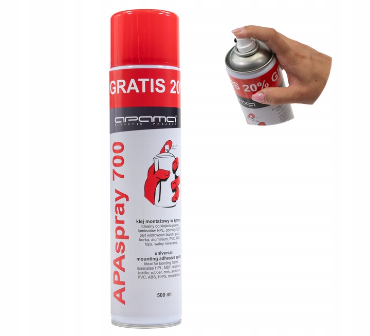Klej w sprayu do paneli akustycznych pianek mocny uniwersalny trwały