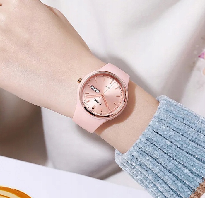 Zegarek damski SKMEI analogowy datownik czytelna tarcza