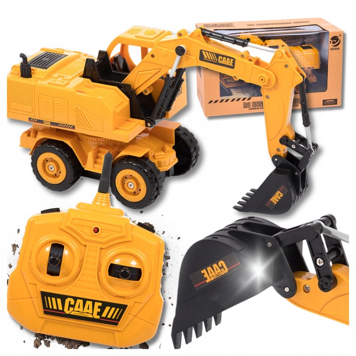 Zdalnie sterowana koparka dla dzieci jeżdżąca plac budowy PILOT Mocna RC