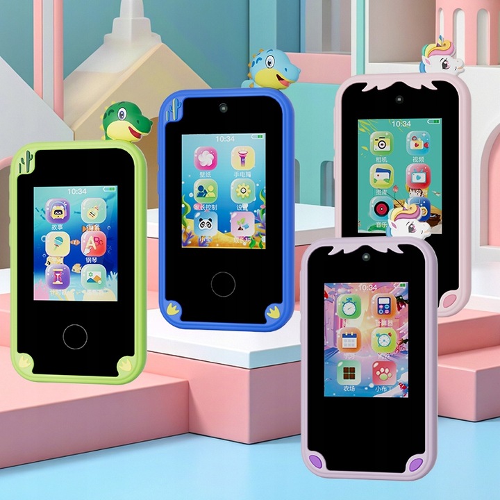 TELEFON DLA dzieci SMARTFON APARAT KAMERA D13 JEDNOROŻEC RÓŻOWY