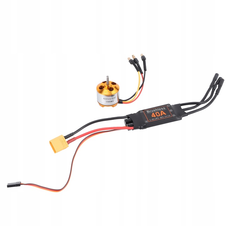 SILNIK 2212 1000KV 40A BEZSZCZOTKOWY ZESTAW ESC DO HELIKOPTERA RC DRONE FPV