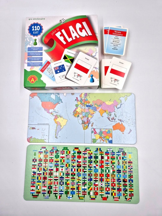 GRA PLANSZOWA JAKIE TO FLAGI gra planszowa dla dzieci +7 lat