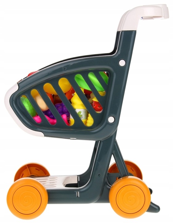 Wózek Koszyk Sklepowy Dla Dzieci Na Zakupy Supermarket Owoce Warzywa