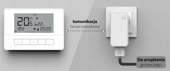 STEROWNIK REGULATOR TERMOSTAT POKOJOWY T-4.2 BEZPRZEWODOWY TYGODNIOWY TECH