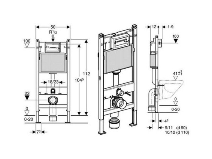 Stelaż podtynkowy do toalety Geberit Duofix Basic