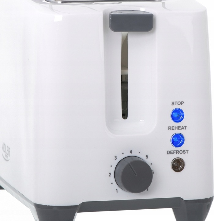 Toster Adler AD 3216 biały 1000 W lampka ruszt