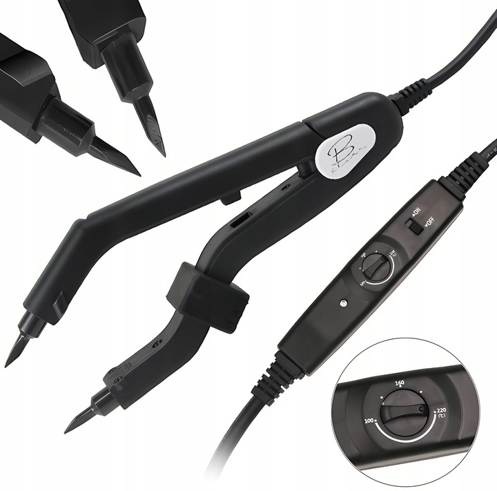 Zgrzewarka Do Przedłużania Włosów Keratyna Smukła Cienka Mini Końcówka