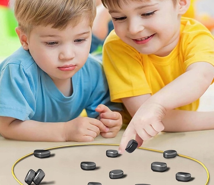 KAMIENIE MAGNETYCZNE GRA magnetyczna w SZACHY Prezent DUŻE logiczna dziecka
