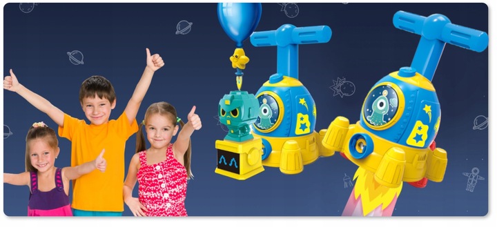 Samochód WYRZUTNIA BALONÓW XXL DUŻY ZESTAW Rakieta AUTKA AERODYNAMICZNE