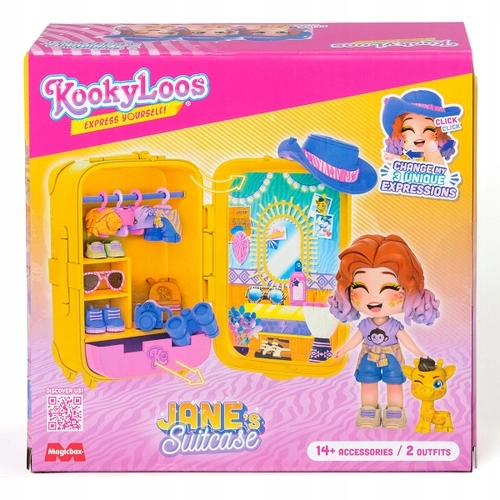 Kookyloos Lalka Jane Walizka Akcesoria Zwierzątko