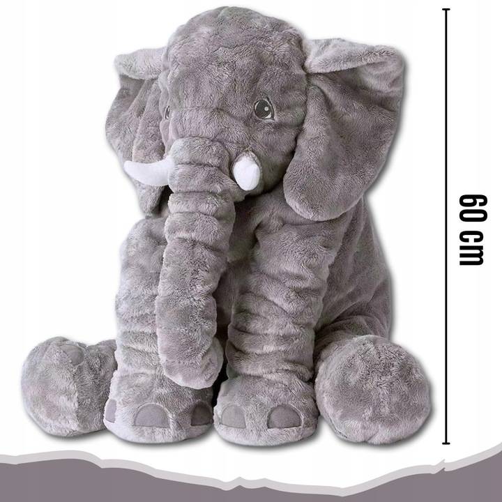 SŁOŃ MASKOTKA Z KOCYKIEM KOCEM XL PODUSZKA 4W1 MUFKA PRZYTULANKA PLUSZAK