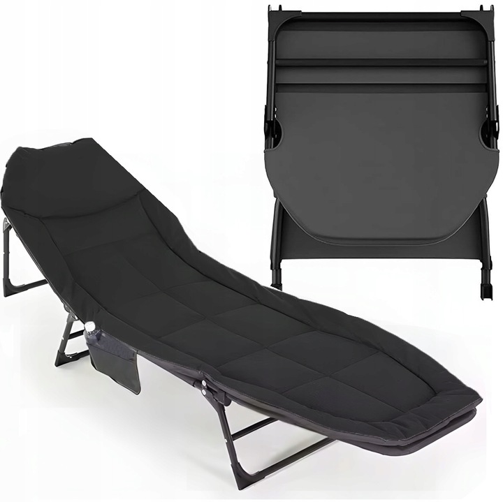 Łóżko Turystyczne Składane Polowe Leżak Kanadyjka Leżanka Stabilne Materac