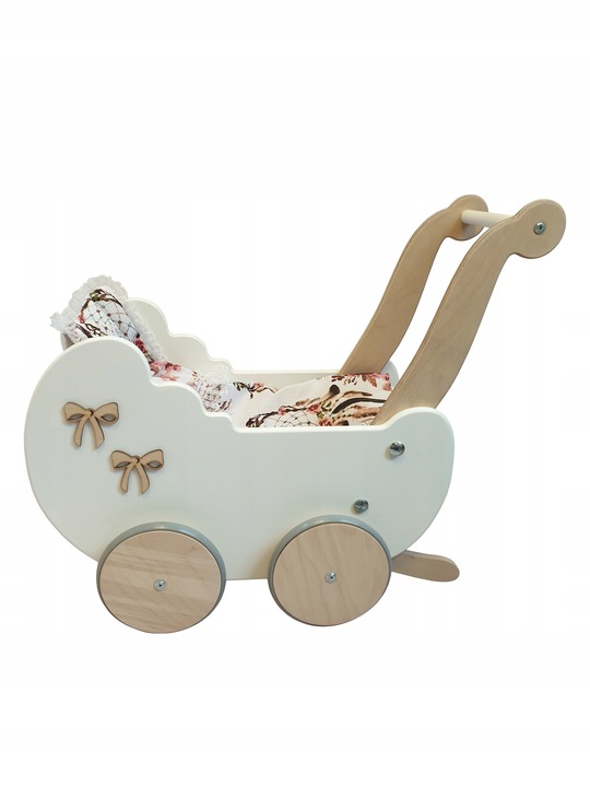 WÓZEK DLA DZIEWCZYNKI DLA LALEK Z POŚCIELĄ PCHACZ